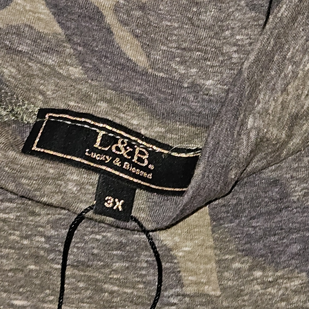 L & B Palazzo Pants in Camo Print NWT Size 3X - Picture 4 of 7